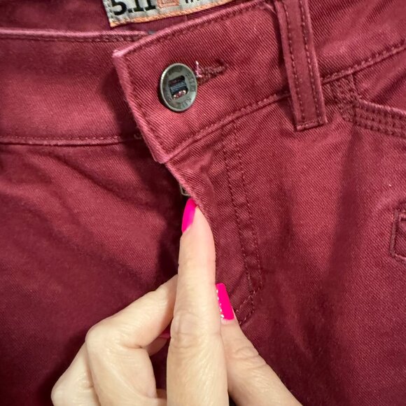 5.11 Tactical Women's Defender-Flex Maroon Pant Slim Fit Size 4 - Picture 3 of 9